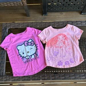 Jumping Beans Pink Graphic T-Shirts Set Size 5T/5